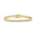 Bezel Square Tennis Bracelet (gold)