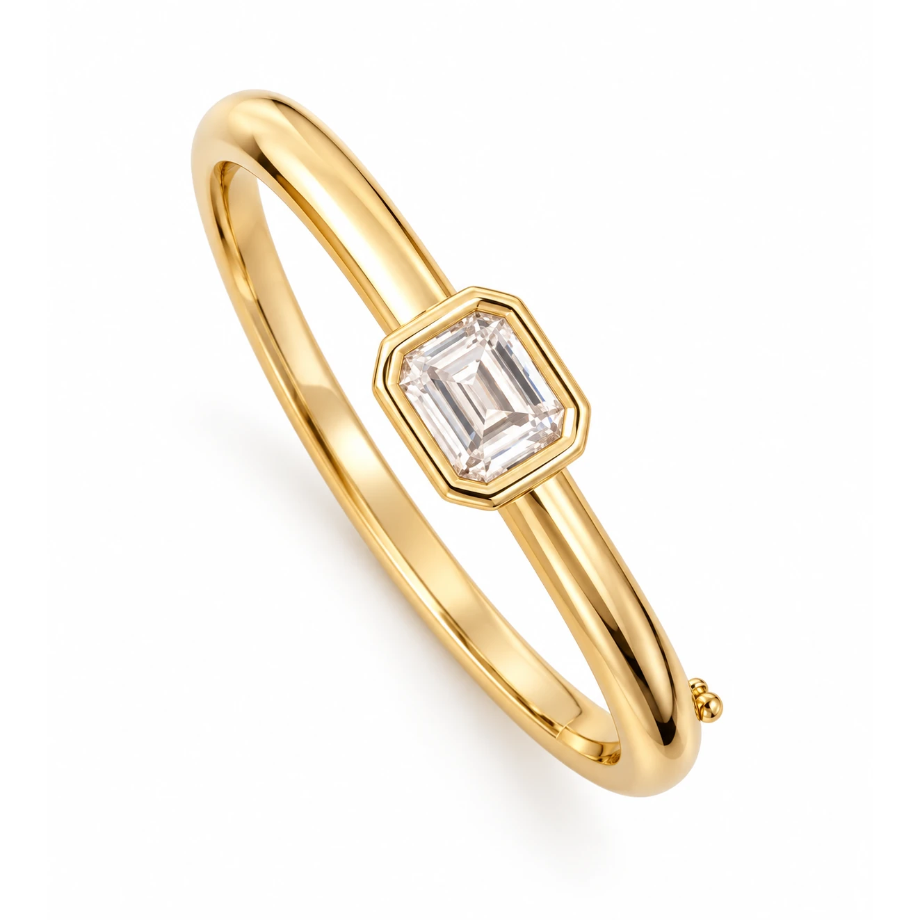 Emerald Bezel Bangle 