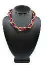 Bold Link Necklace Magenta