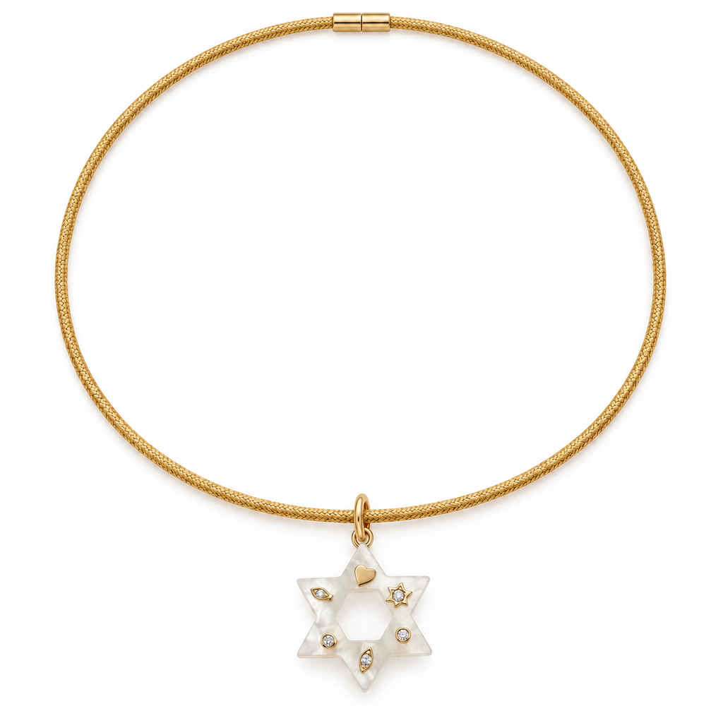 Shalom Star Magnetic Cord Necklace