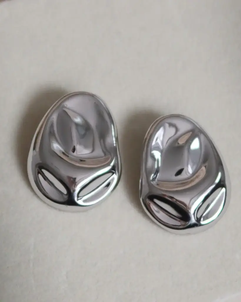 Melted Glow Earrings Sterling Silver