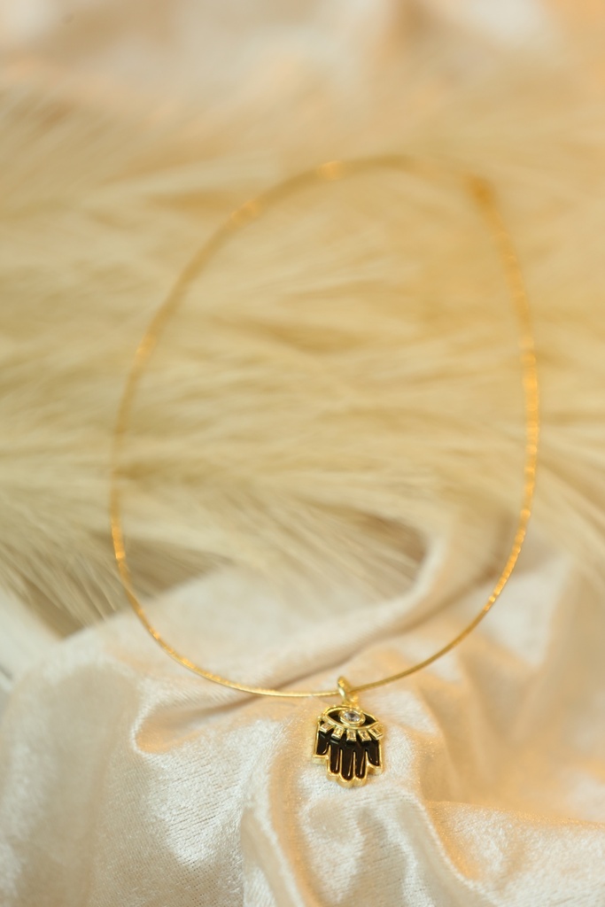 Midnight Hamsa Charm