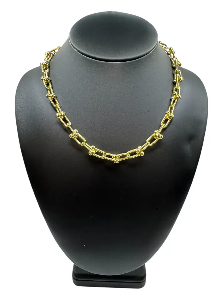 Orbit Chain 18 Inch Yellow Gold