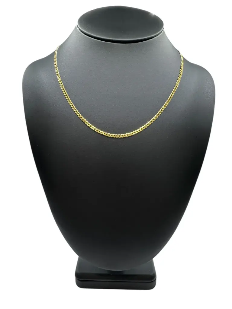 18 Inch Cuban Chain 14k Gold Plated Sterling Silver