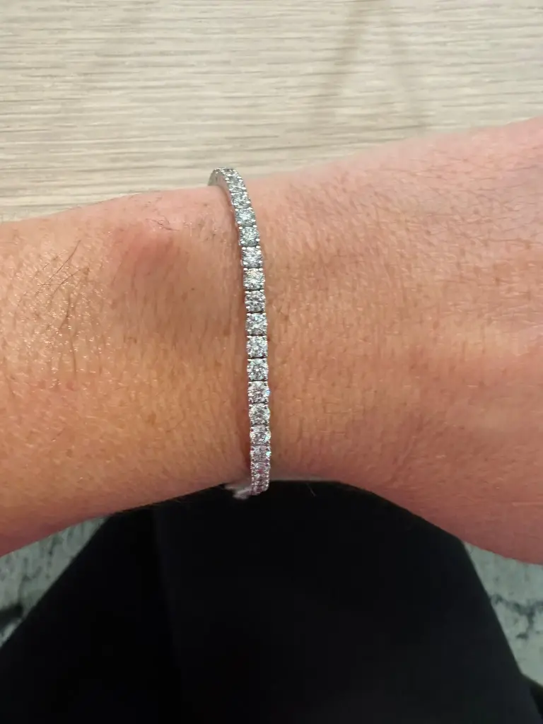 Signature Tennis Bracelet – 5.16ctw Lab-Grown Diamonds in 14k White Gold