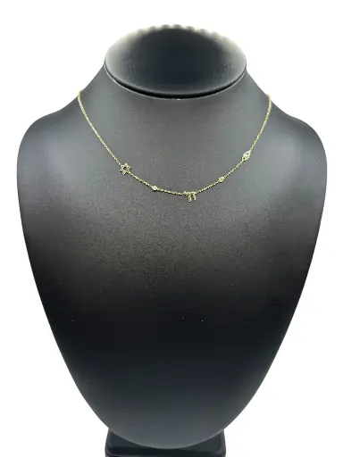 [N-PK-100] 14k Yellow Gold Jewish Charm Necklace