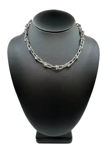 [N-PK-92] Orbit Chain 18 Inch Sterling Silver