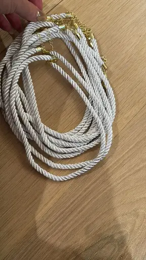 [N-PK-102-1] White Cord Necklace