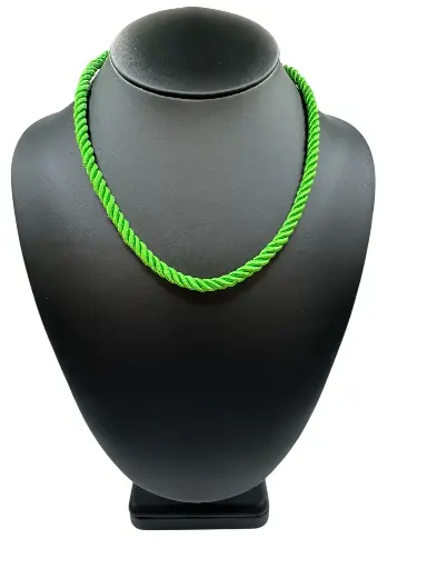 [N-PK-102-2] Lime Green Cord Necklace