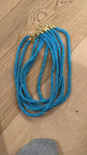 [N-PK-102-3] Teal Cord Necklace