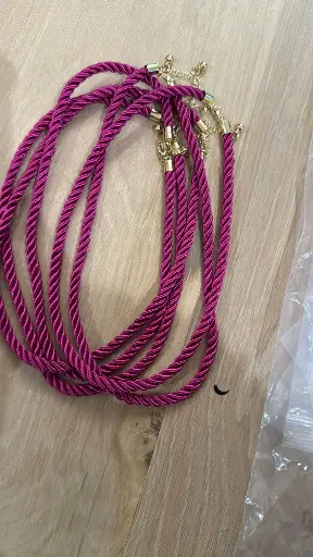 [N-PK-102-6] Magenta Cord Necklace