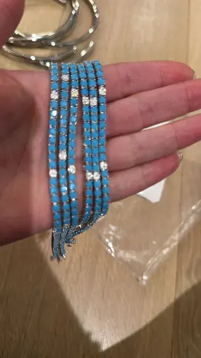 [B-PK-79] Turquoise and Diamond Bracelet