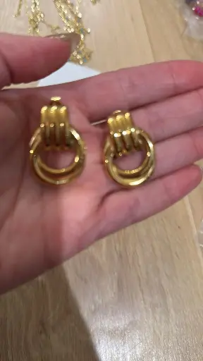 [E-PK-56] Yellow Gold Knot Earrings