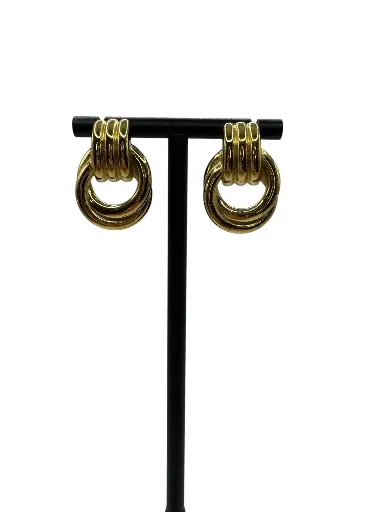 [E-PK-56] Yellow Gold Knot Earrings