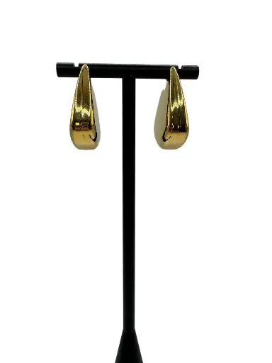 [E-PK-57] Yellow Gold Bottega Earrings