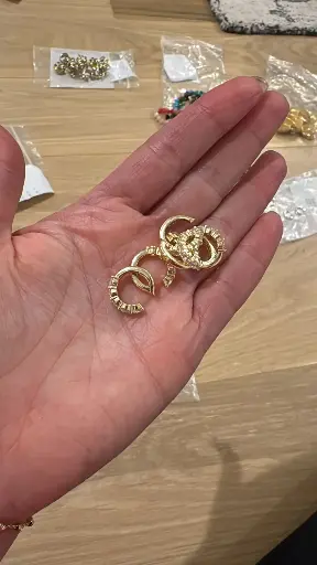 [E-PK-69-2] Yellow Gold Crystal Ear Cuff