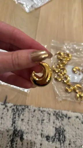 [E-PK-61-1] Yellow Gold Trendy Hoop Earrings