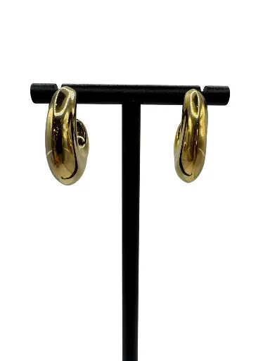 [E-PK-61-1] Yellow Gold Trendy Hoop Earrings