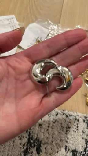 [E-PK-61-2] Sterling Silver Trendy Hoop Earrings