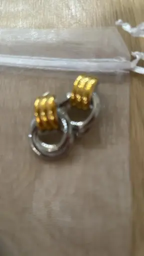 [E-PK-88] Two Tone Knot Earrings
