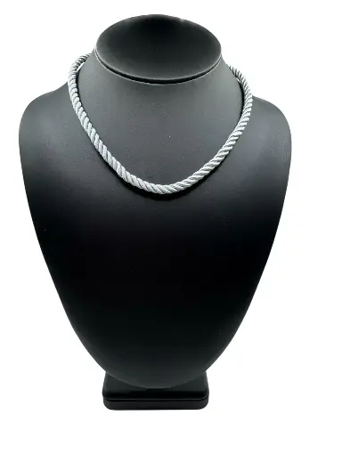 [N-PK-102-9] Silver Cord Necklace