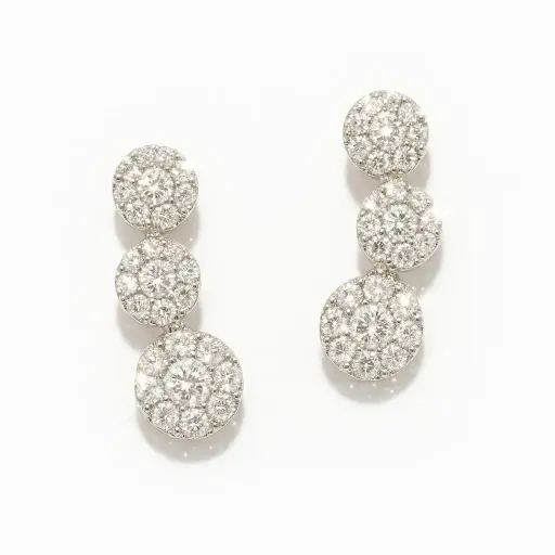 Diamond Crawler Earrings 14kt wg .36 tcw