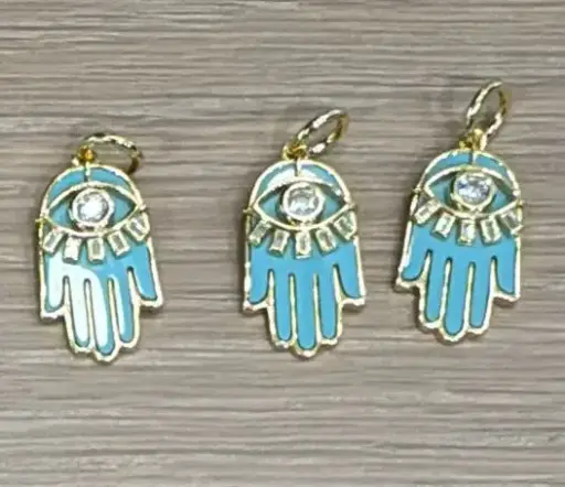 Turquoise Hamsa Charm