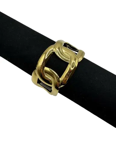 Yellow Gold Plated Link Cuff