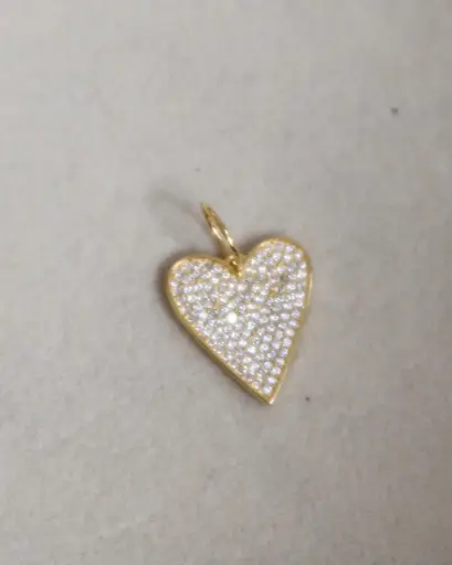 Shine On Heart Charm Gold Plated