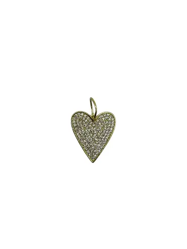 Shine On Heart Charm Gold Plated