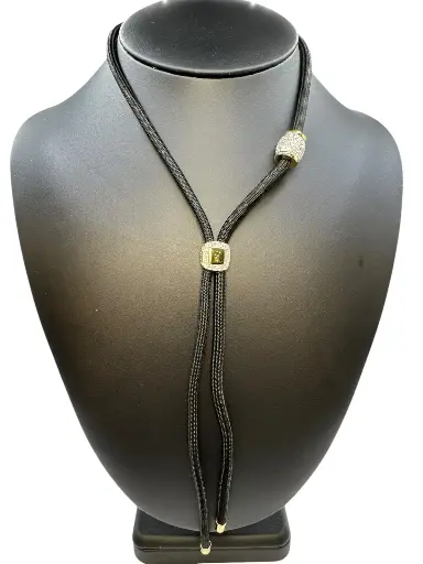 Crystal Pave Luxe Cord Necklace