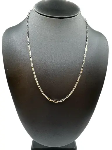 Sterling Silver Paper Clip Chain 24 Inch