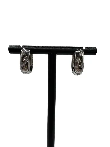 Gem Fusion Hoops Sterling Silver