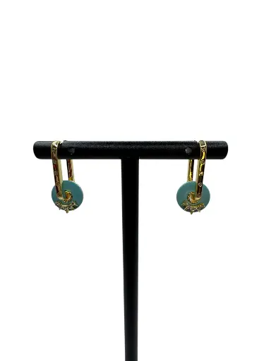 Turquoise Orbit Hoops