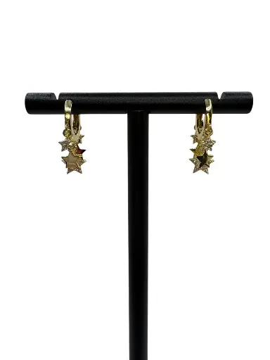 Stardust Huggie Yellow Gold