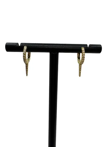 Spark Huggie Yellow Gold