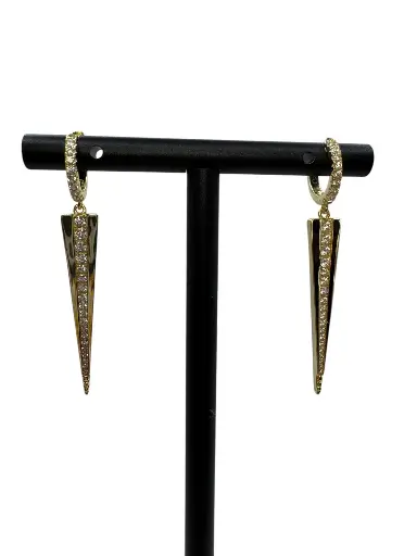 Golden Edge Earrings Yellow Gold