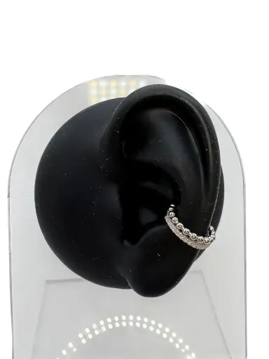 Beaded Ear Cuff Sterling Silver