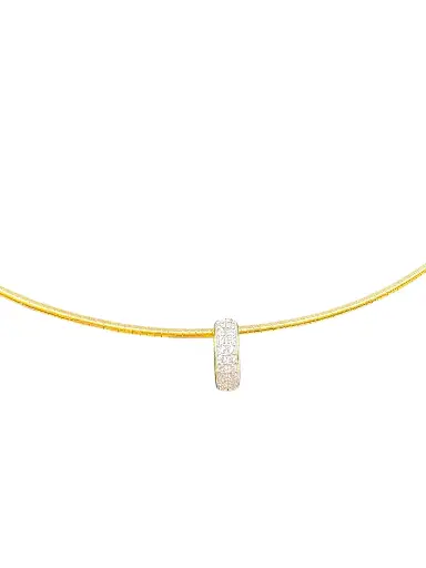 Luxe Loop Charm White Crystal