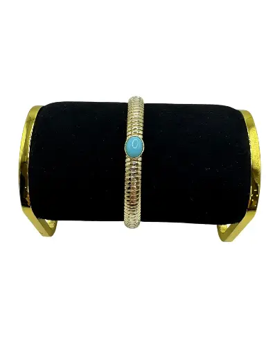 Single Stone Turquoise Bangle