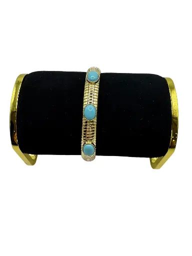 Triple Stone Turquoise Bangle