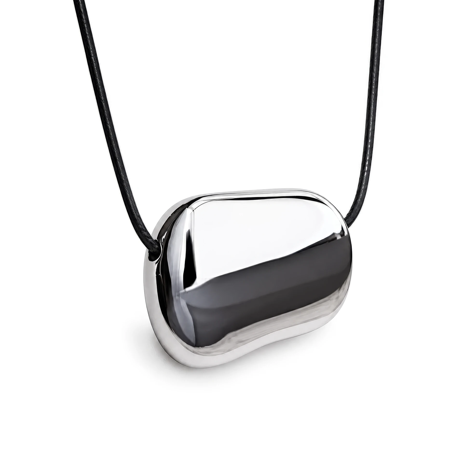 [N-PK-2] Sterling Silver Geometric Rope Necklace