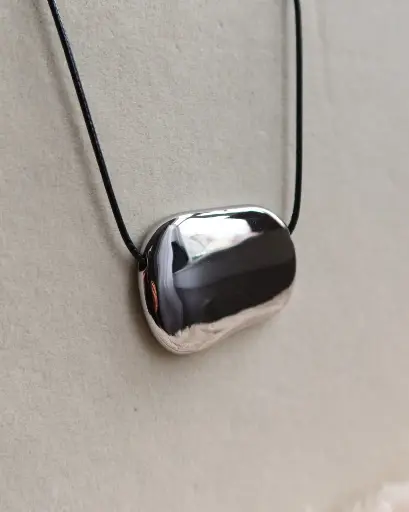 [N-PK-2] Sterling Silver Geometric Rope Necklace