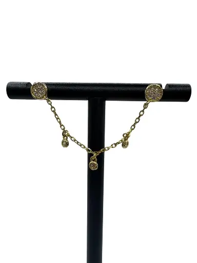 Double Sparkle Earring Yellow Gold