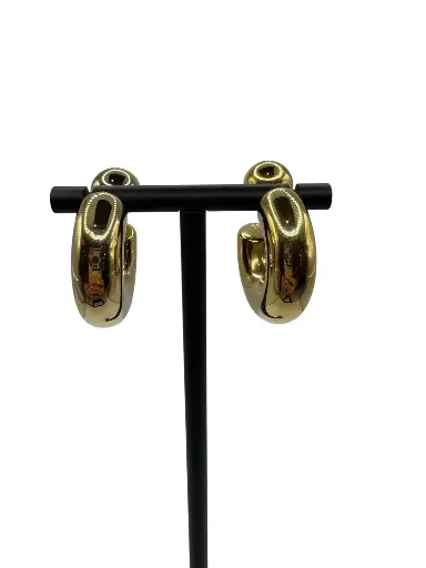 Two Way Bubble Hoops Yellow Gold