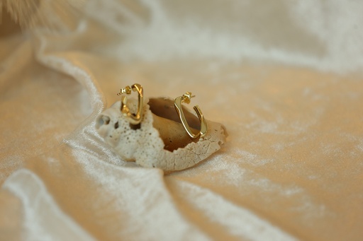 [E-PK-5] Yellow Gold Twist Earrings