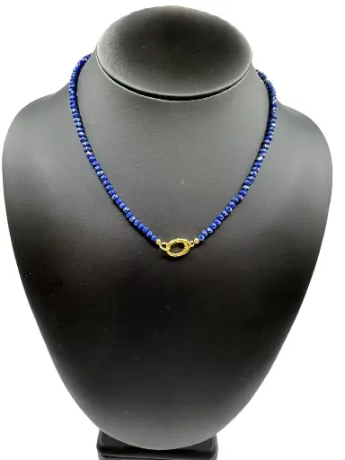 Navy Blue Beaded Necklace