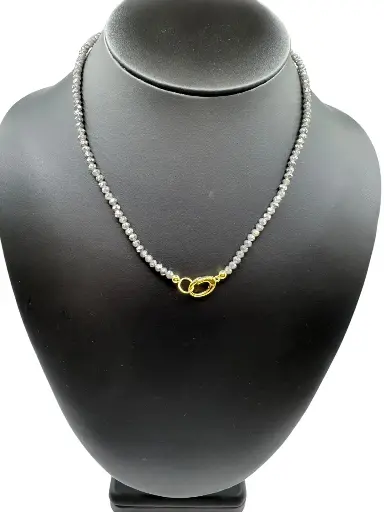 Graphite Beaded Necklace