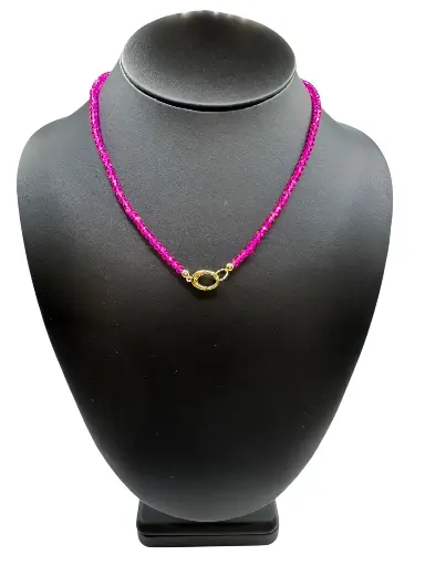 Hot Pink Beaded Necklace
