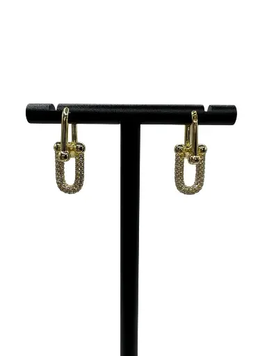 Orbit Link Earrings Yellow Gold